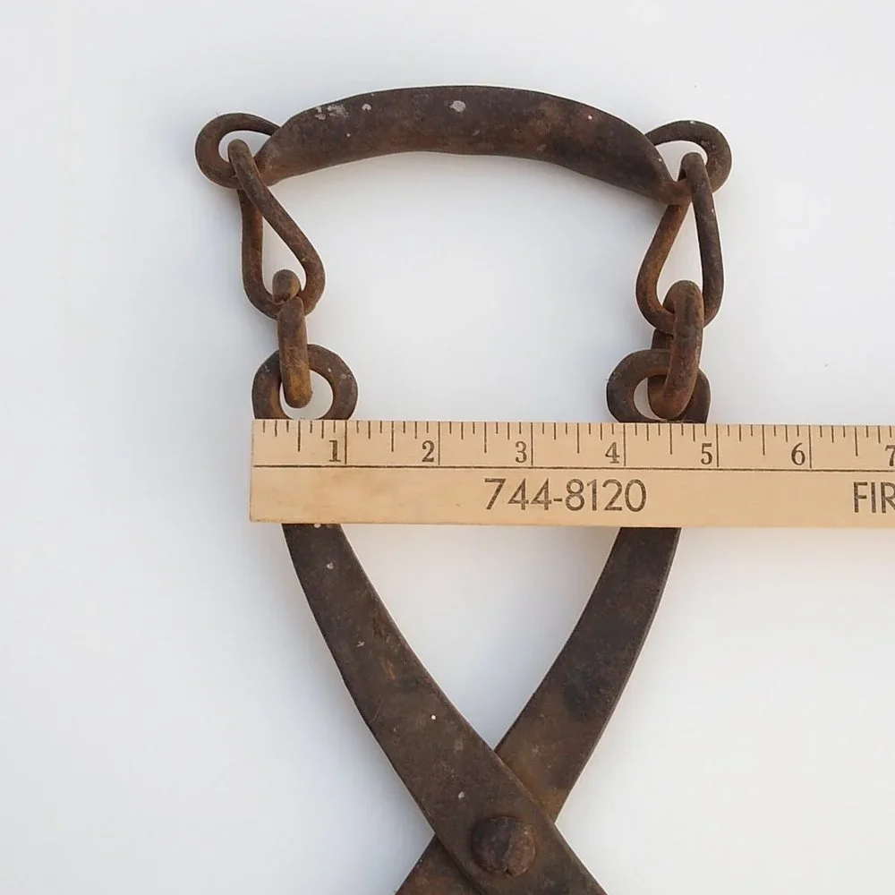 T. B. Schaffer Ice Block Tongs Decor Item Antique Icehouse Primitive Tool